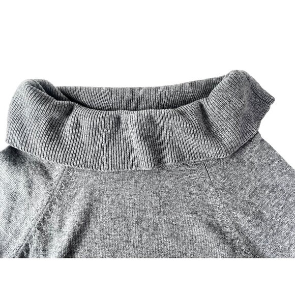 Paige Free People Womens Gray Wool Izabella Cowl Neck Off Shoulder Sweater Top M - Picture 9 of 16